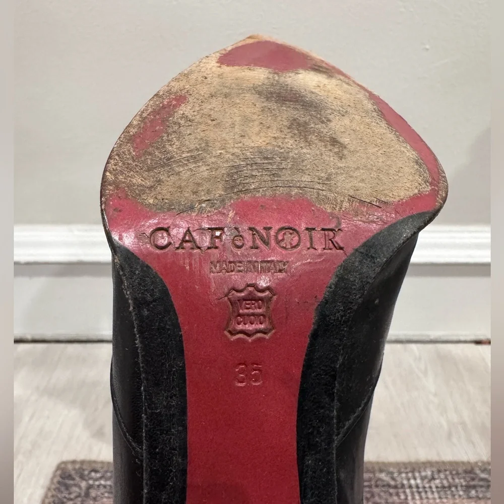 Cafenoir Black Italian Leather Women's Boots, size - Picture 10 of 10